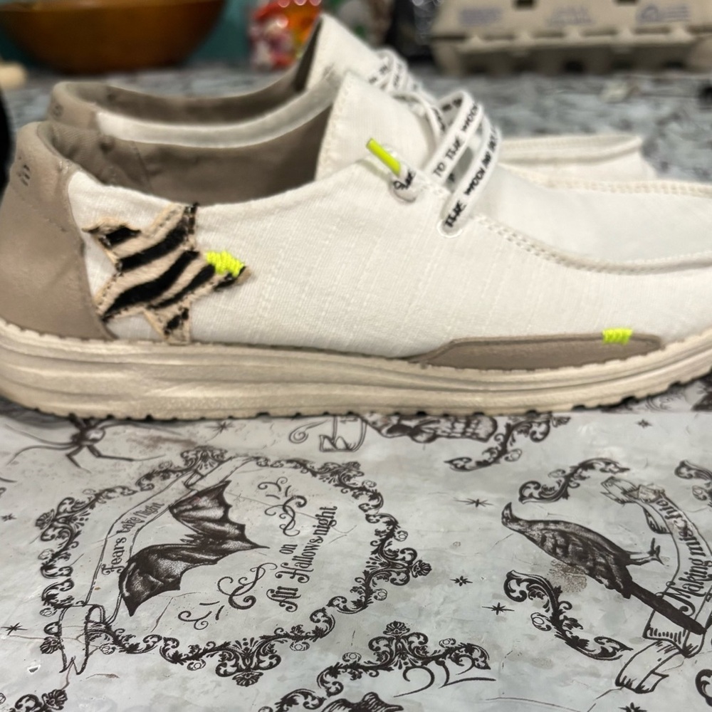 Stylish White and Gray Casual Shoes